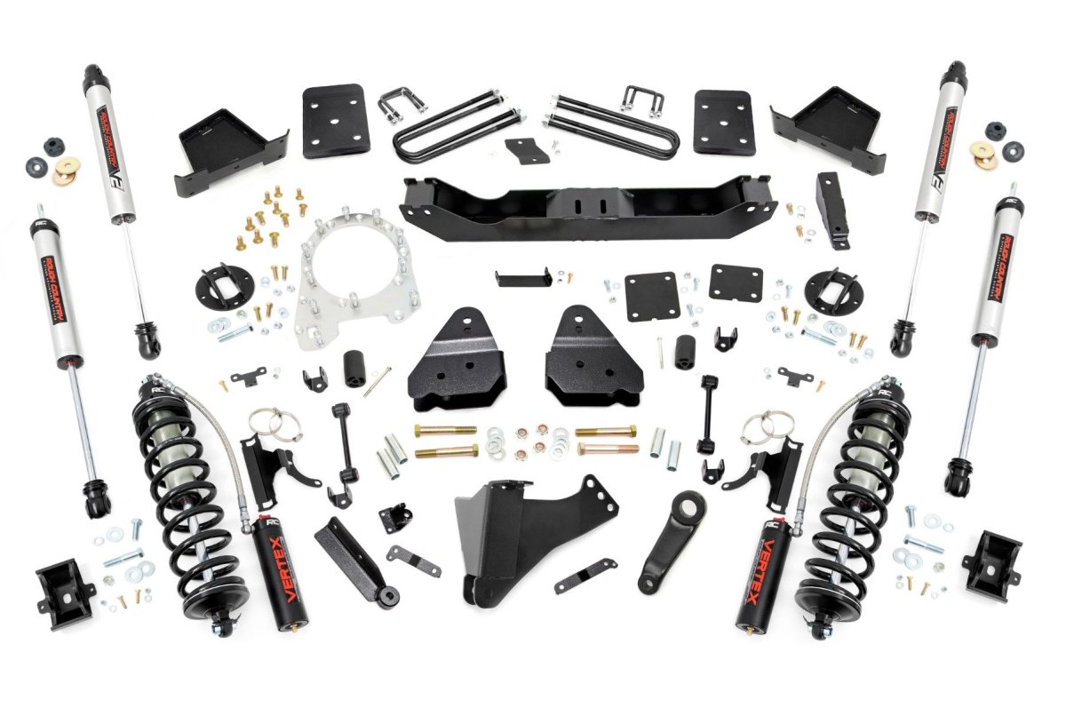 Ford F-350 Super Duty Suspension Lift Kit - Rough Country - 4.5 Inch Lift Kit | C/O V2 | Vertex Coilover - '17-'22